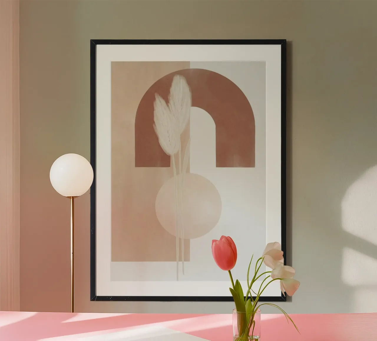 circle branch poster con telaio in legno da chaodays
