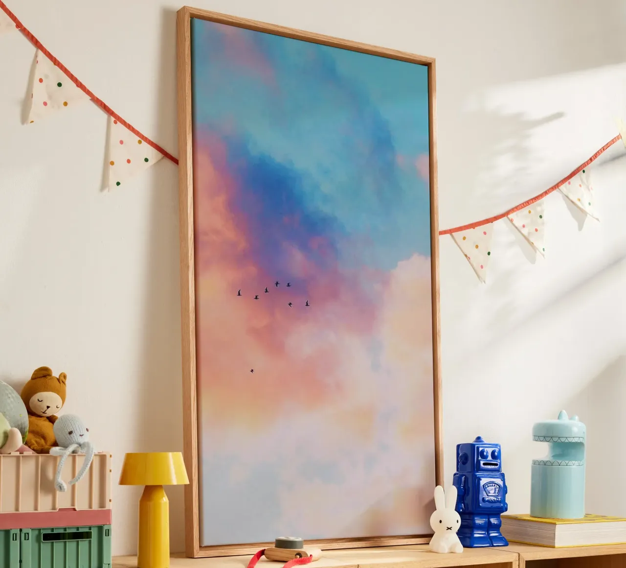 gradient skyscape tela con Cornice a cassetta da throme