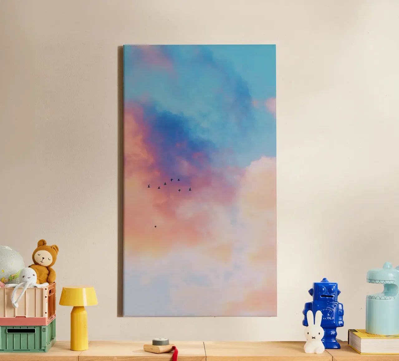 gradient skyscape tela con Cornice a cassetta da throme