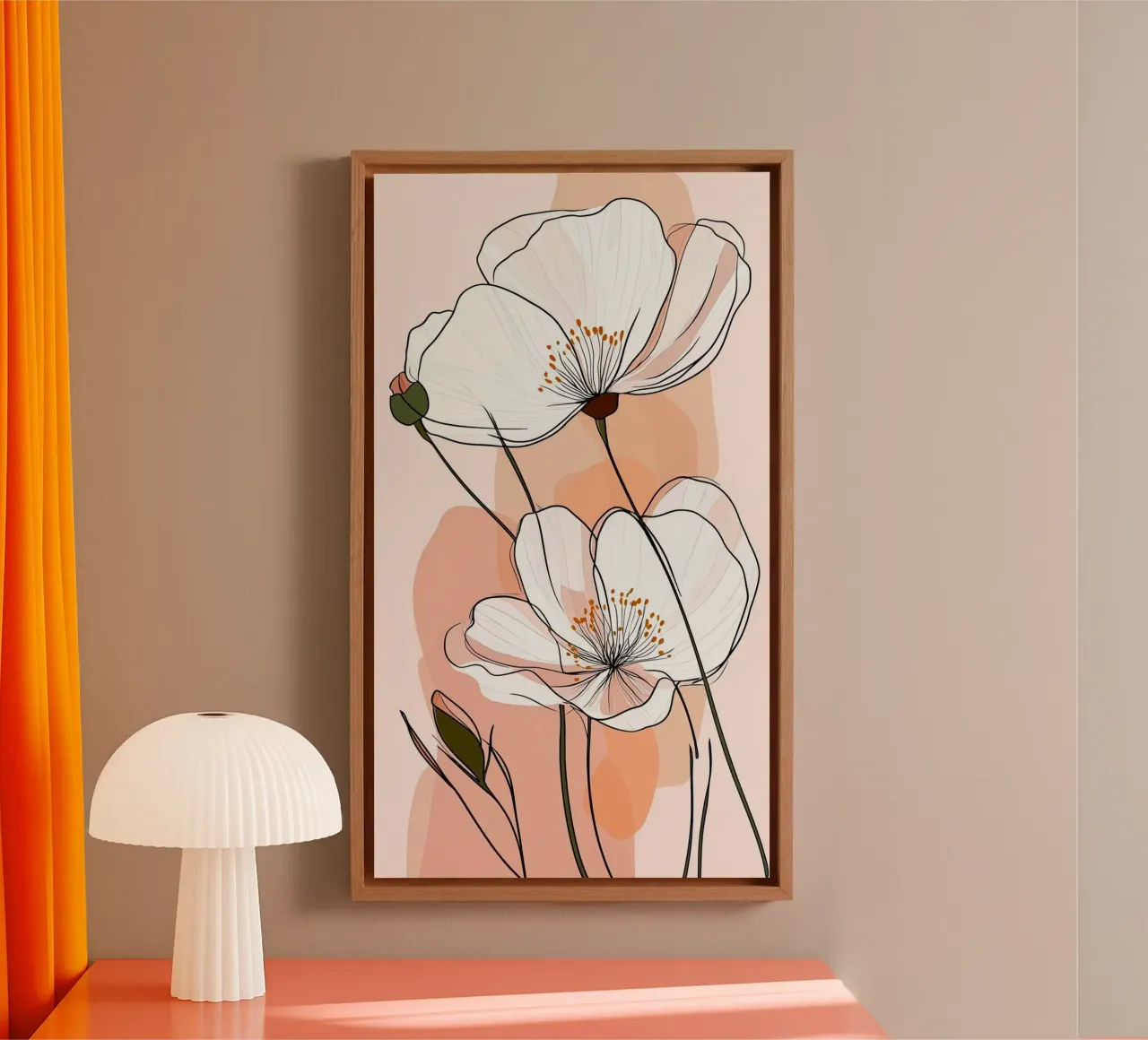flower and color tela con Cornice a cassetta da chaodays