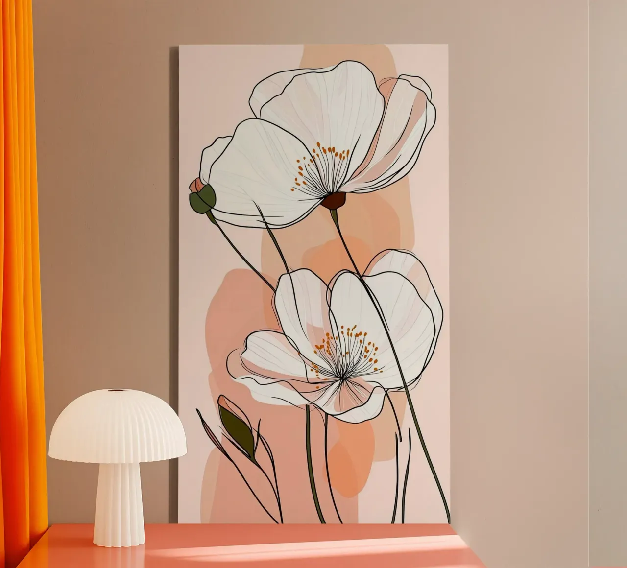 flower and color tela con Cornice a cassetta da chaodays