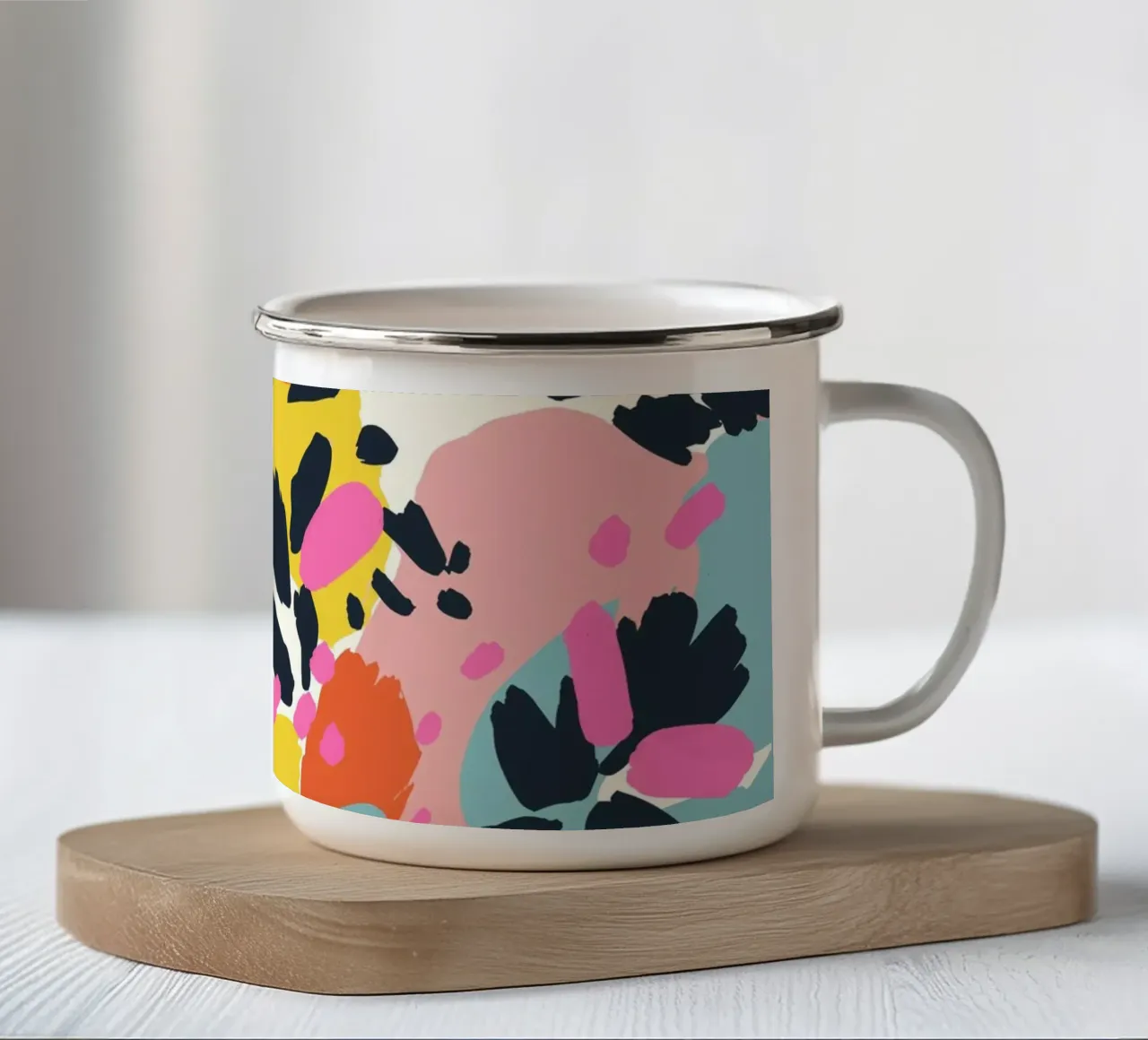 Summer Flowers No 2 tazza in smalto da treechild