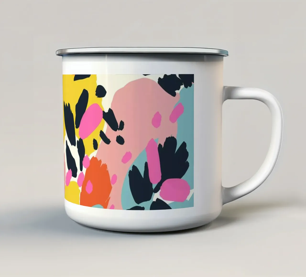 Summer Flowers No 2 tazza in smalto da treechild