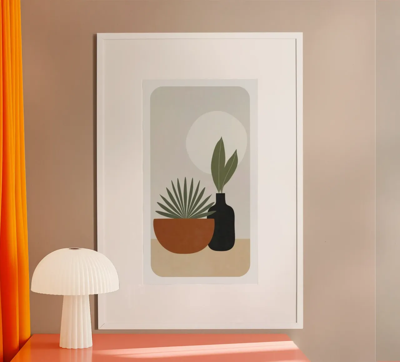 vase minimal color poster con telaio in plastica da chaodays