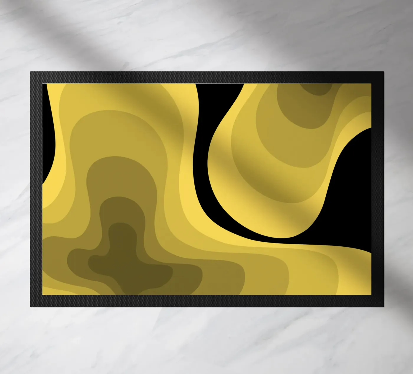 Yellow perspective doormat by Little Dean