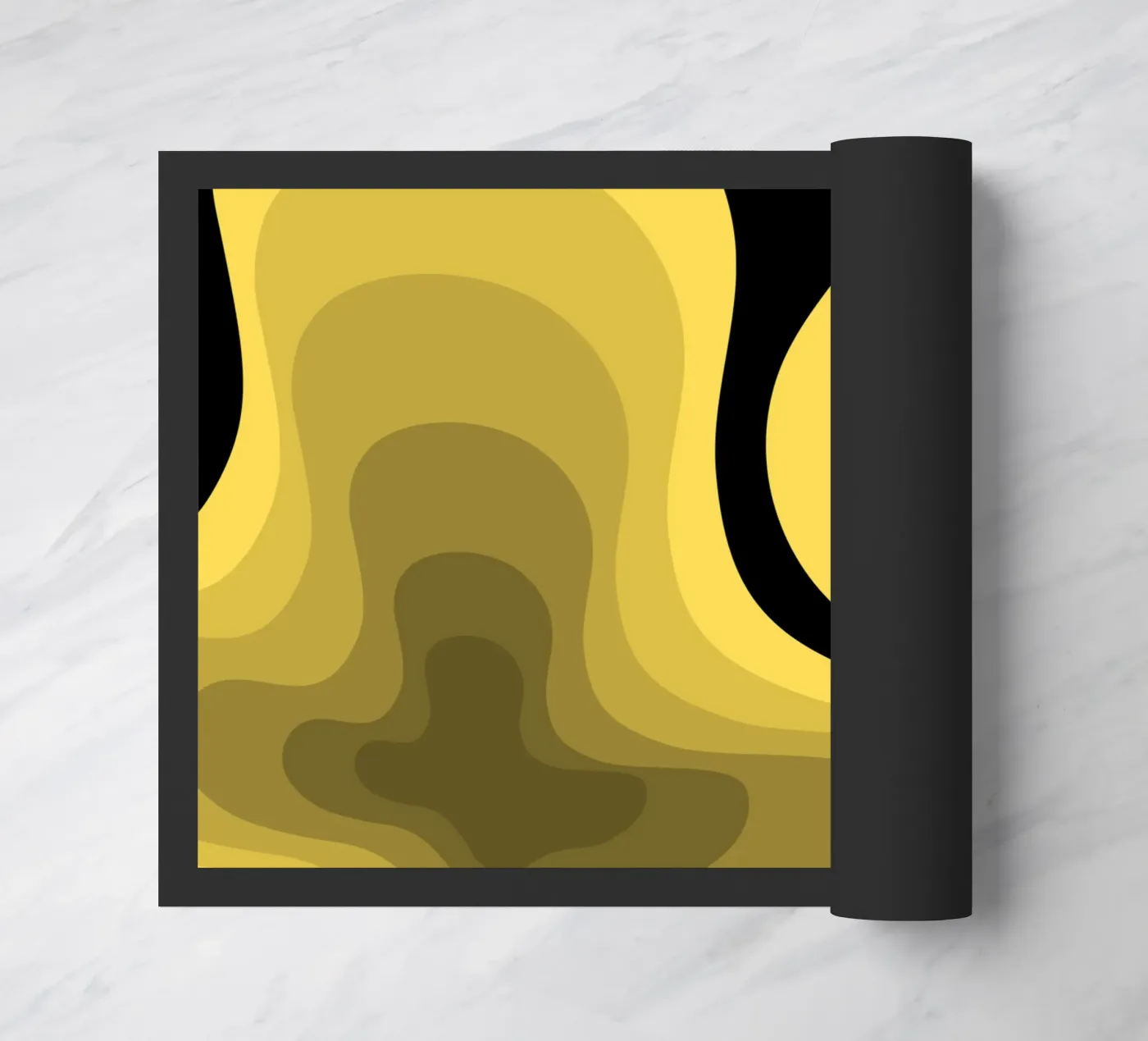 Yellow perspective doormat by Little Dean