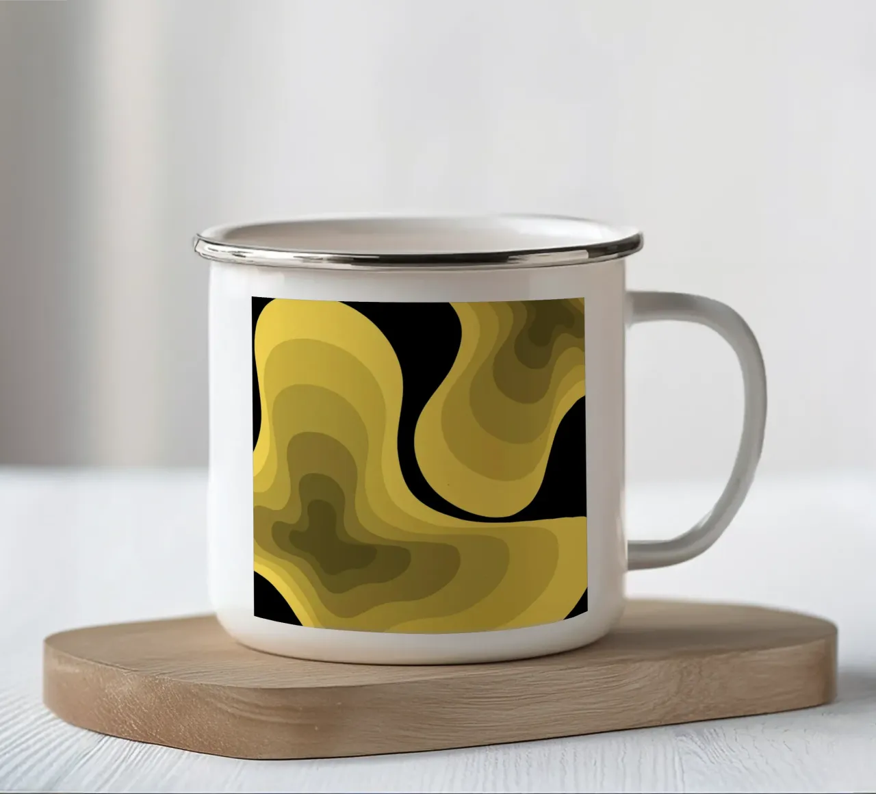 Prospettiva gialla tazza in smalto da Little Dean