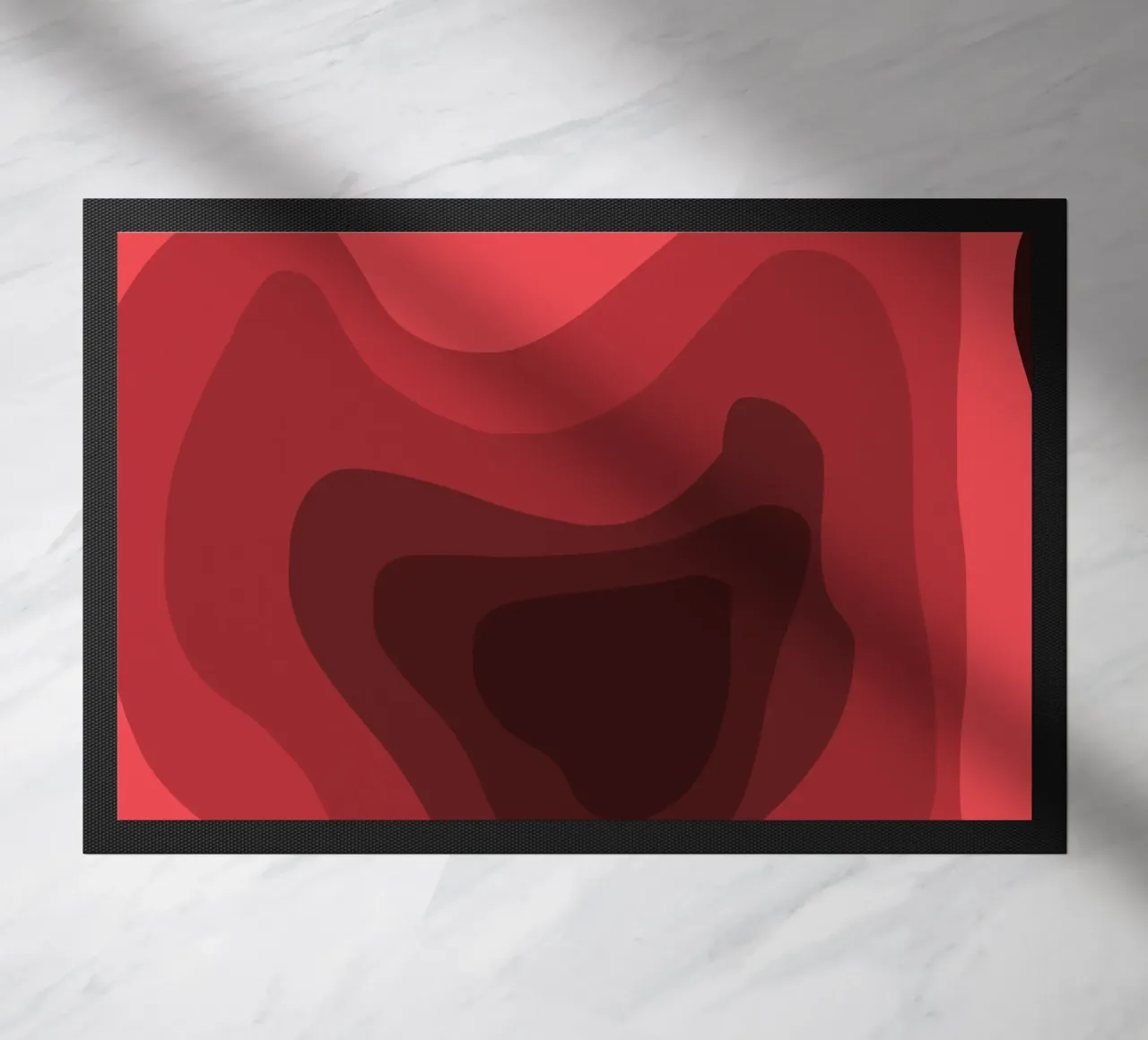 Red perspective doormat by Little Dean