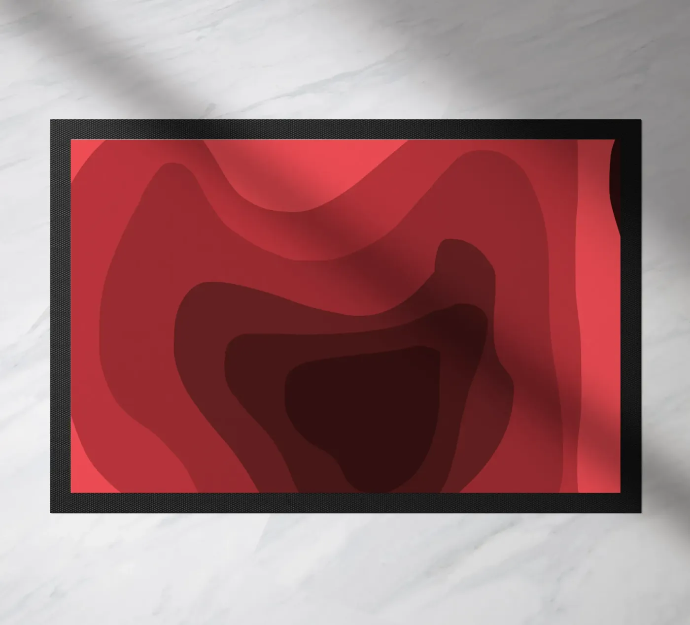 Red perspective doormat by Little Dean