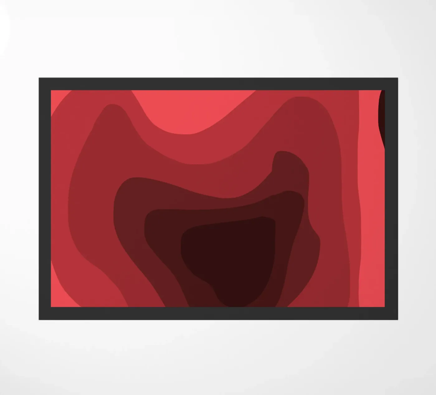 Red perspective doormat by Little Dean