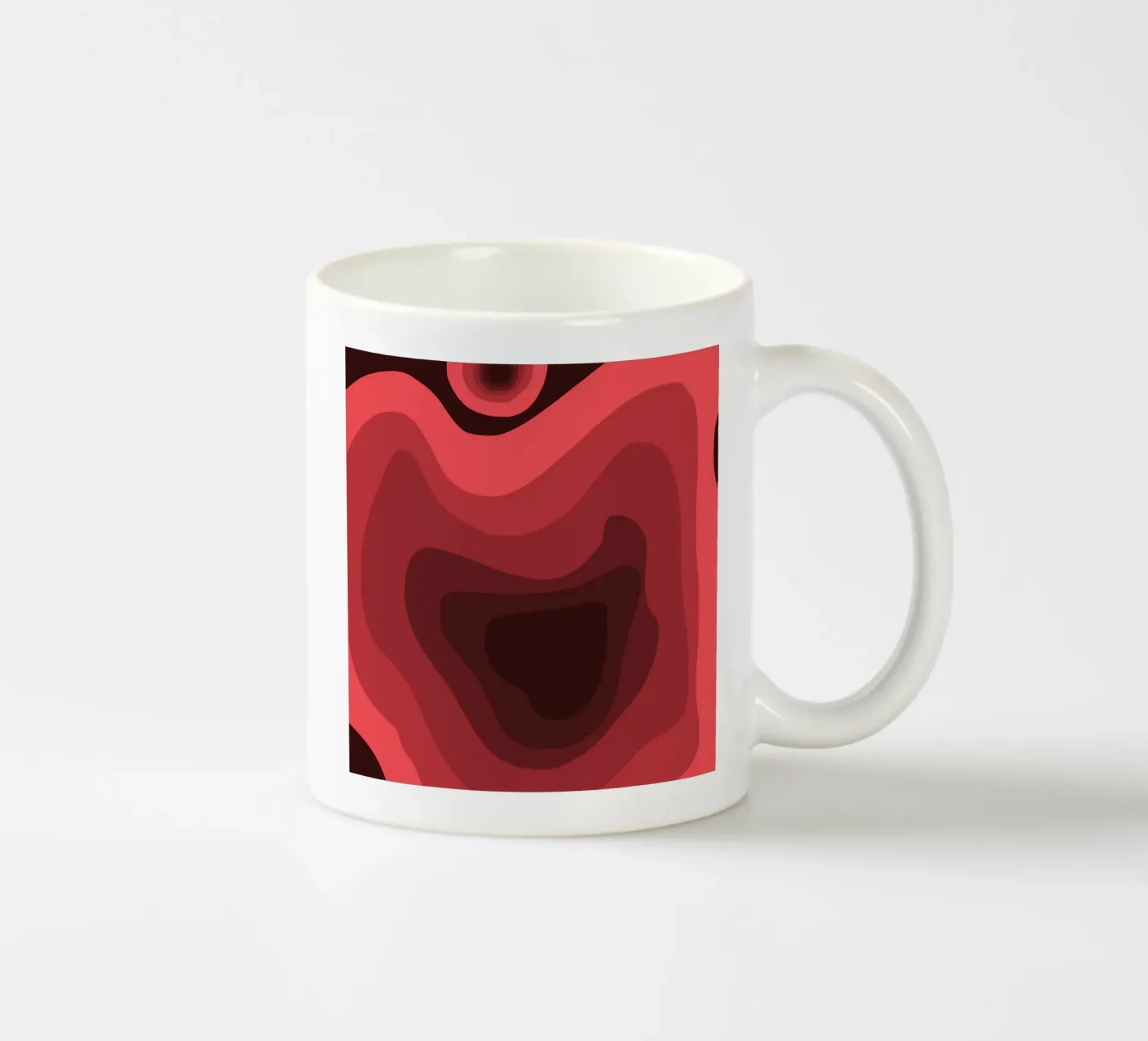 Prospettiva rossa tazza in ceramica da Little Dean