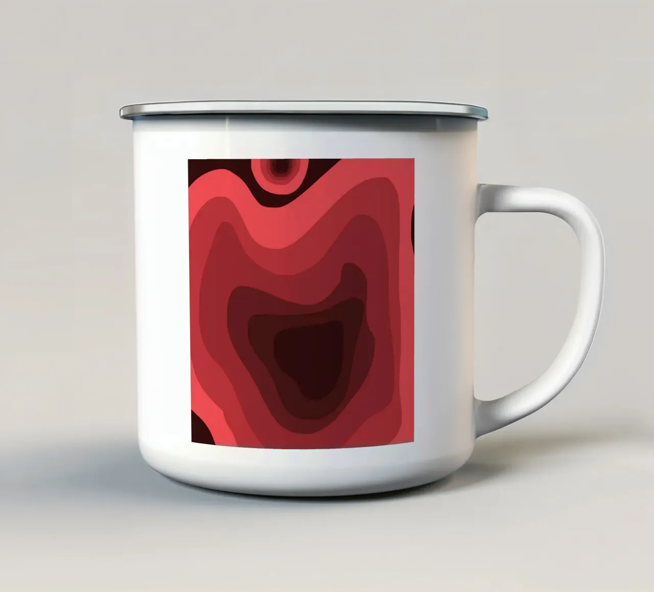 Prospettiva rossa tazza in smalto da Little Dean