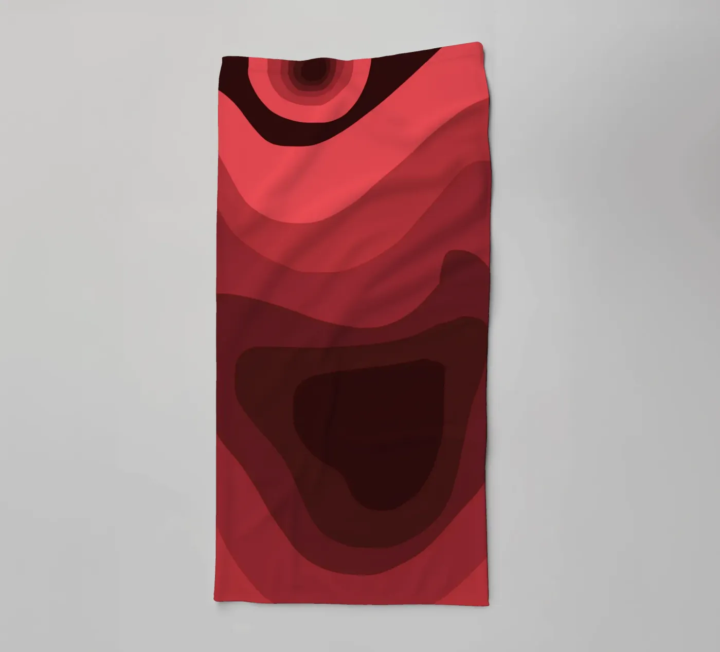 Rood perspectief badhanddoek van Little Dean