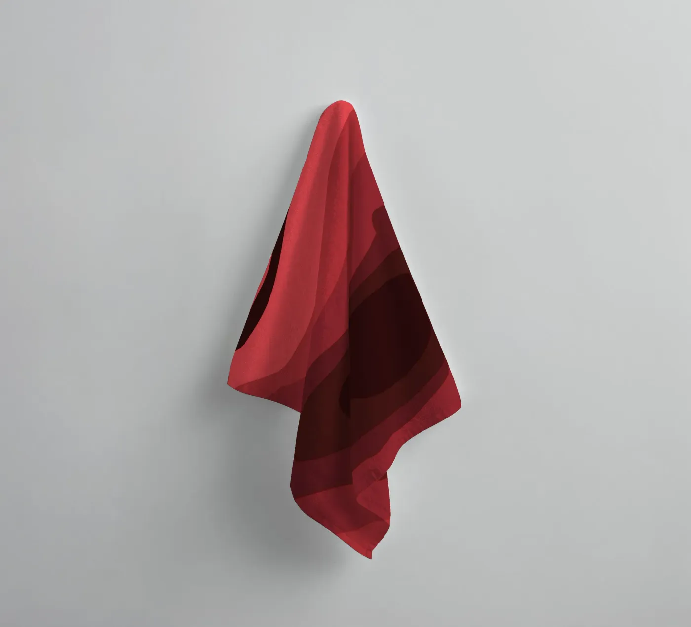 Rood perspectief badhanddoek van Little Dean