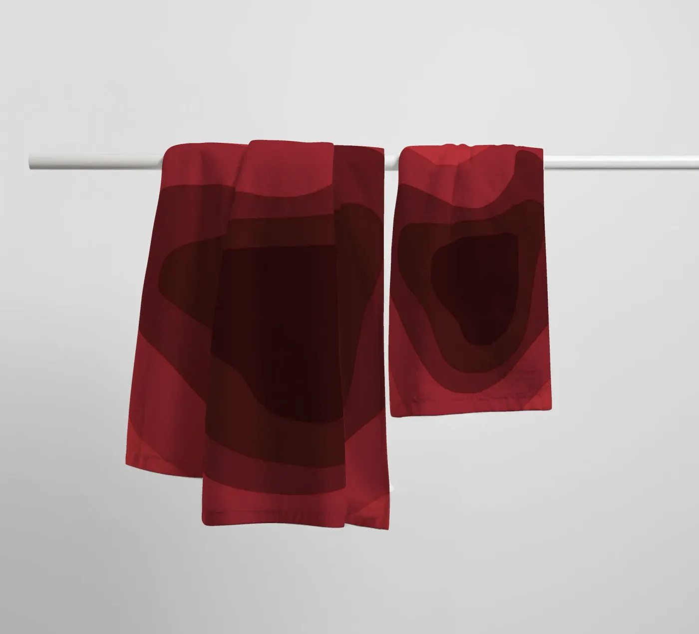 Rood perspectief badhanddoek van Little Dean