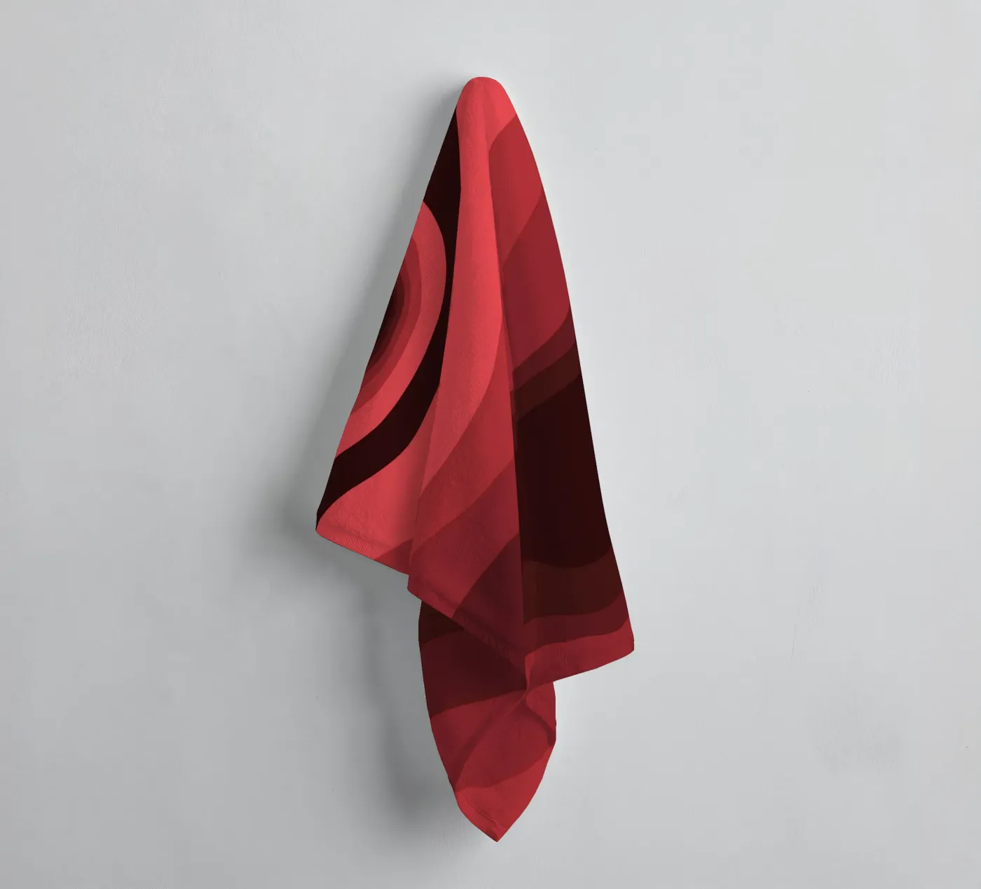 Rood perspectief badhanddoek van Little Dean