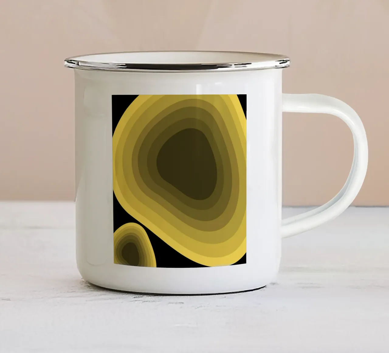 Prospettiva gialla 02 tazza in smalto da Little Dean
