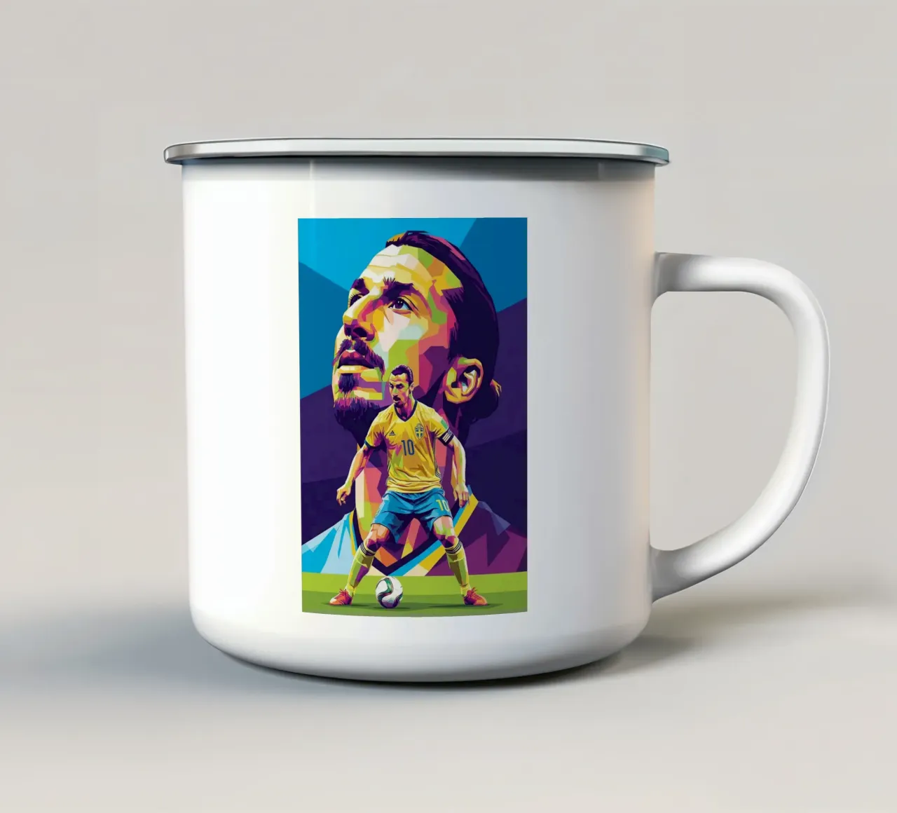 Zlatan Ibrahimovic - Svezia tazza in smalto da Hantamrata