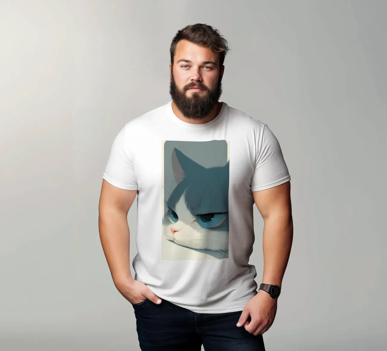 Lazy cat t-shirt da mip of map