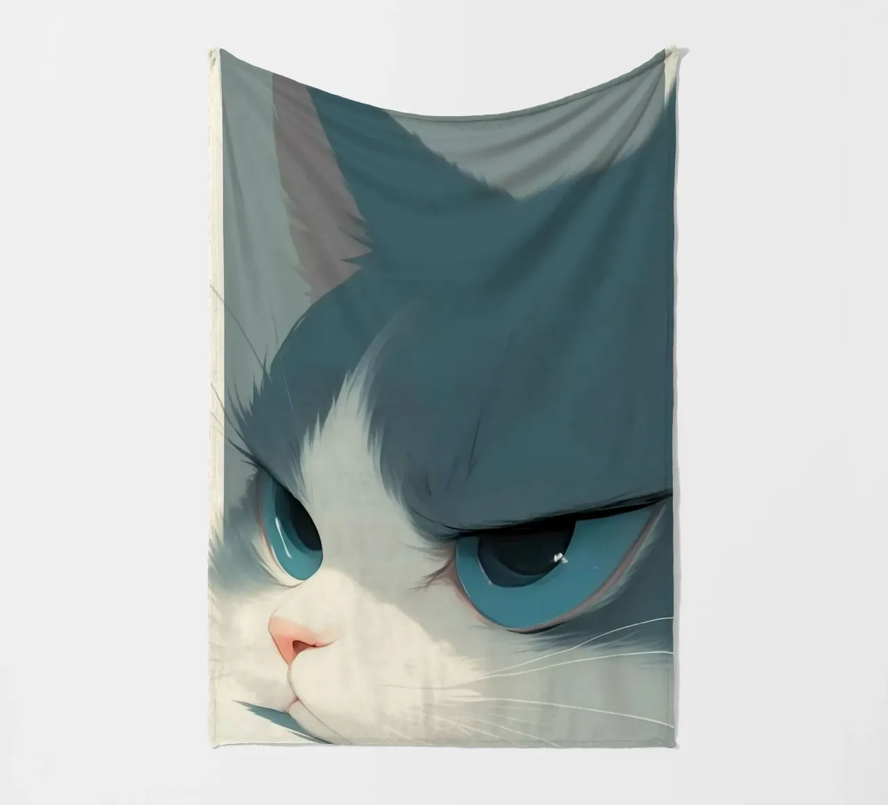 Lazy cat coperta in pile da mip of map