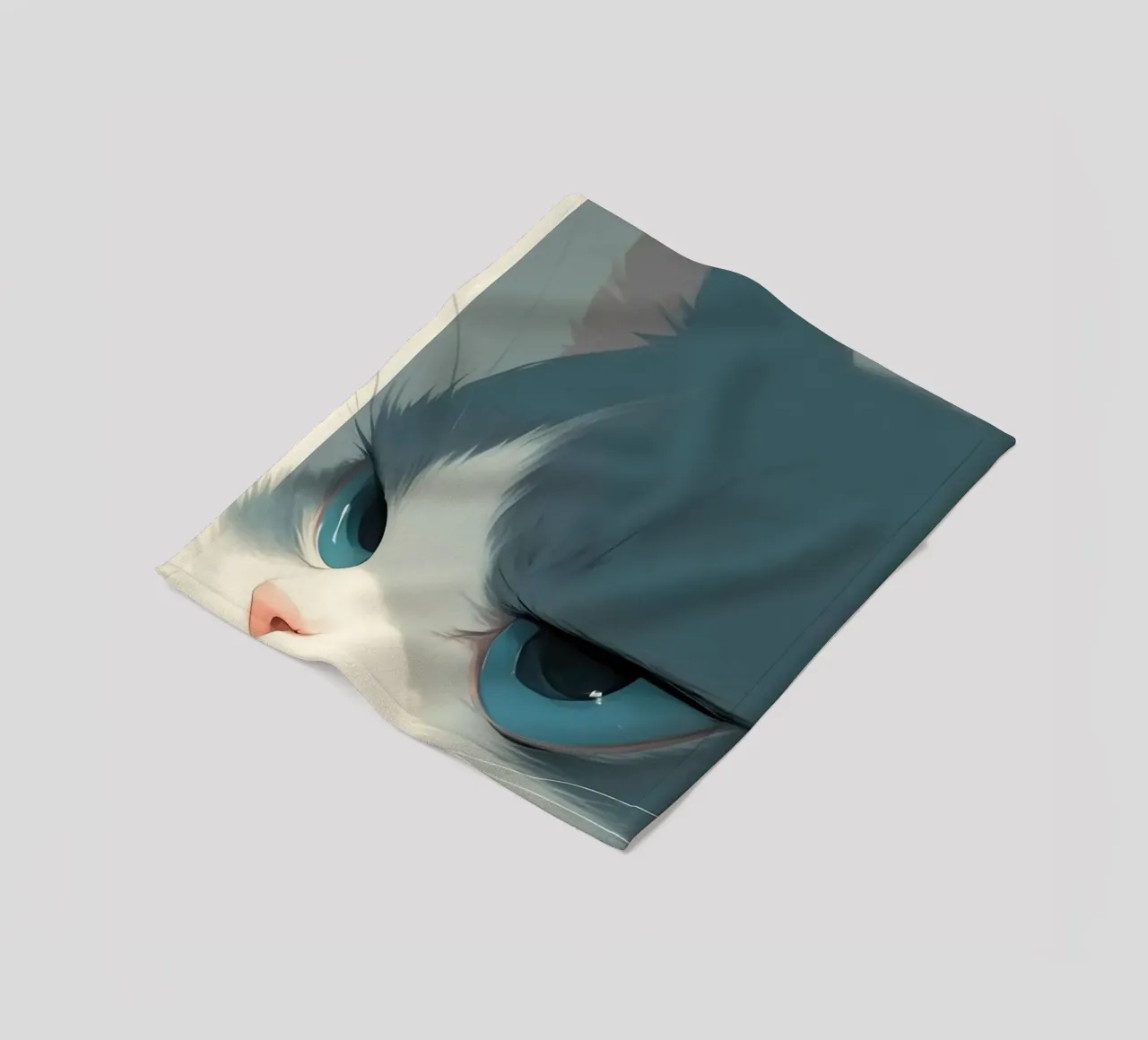 Lazy cat coperta in pile da mip of map