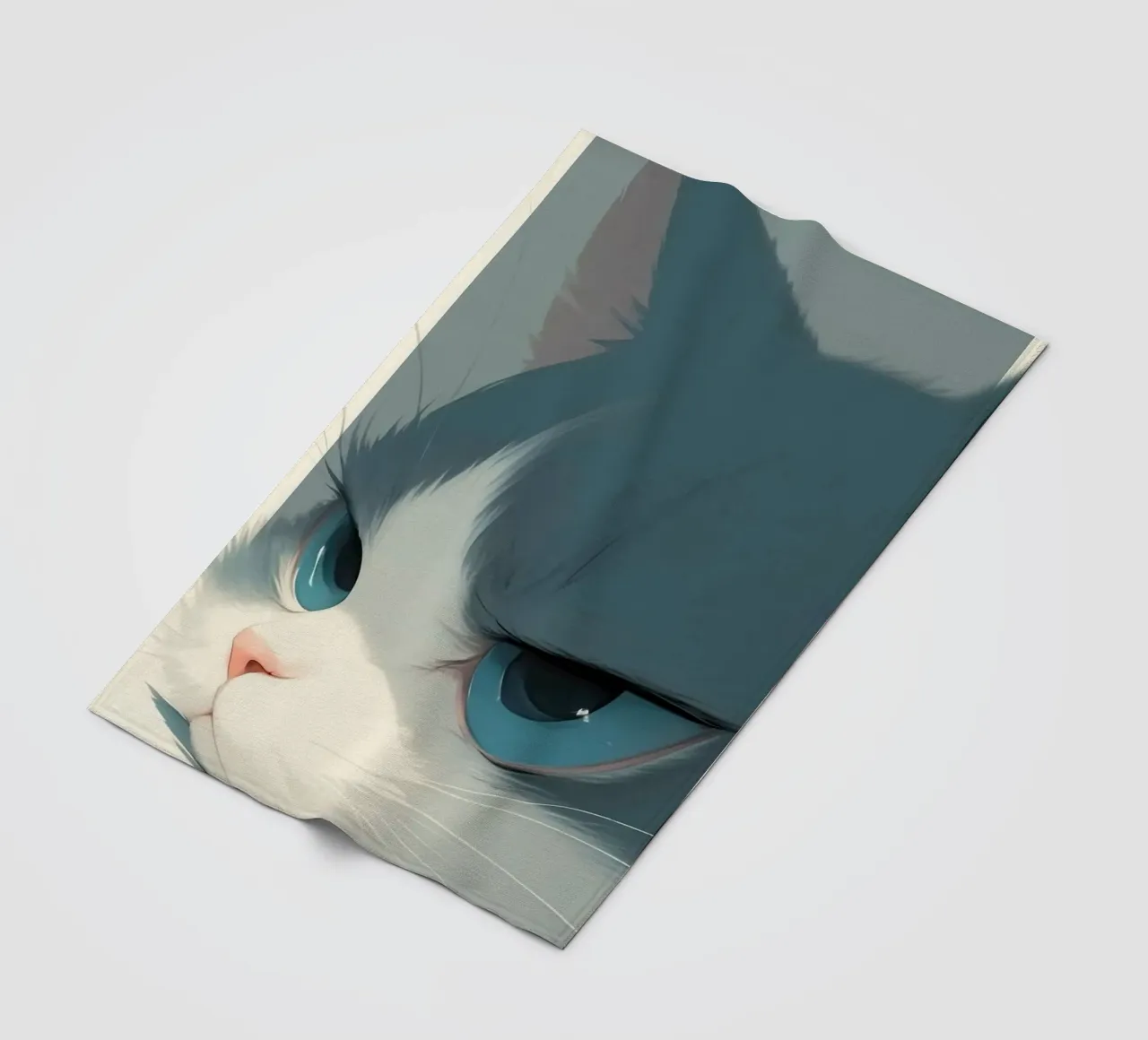 Lazy cat coperta in pile da mip of map