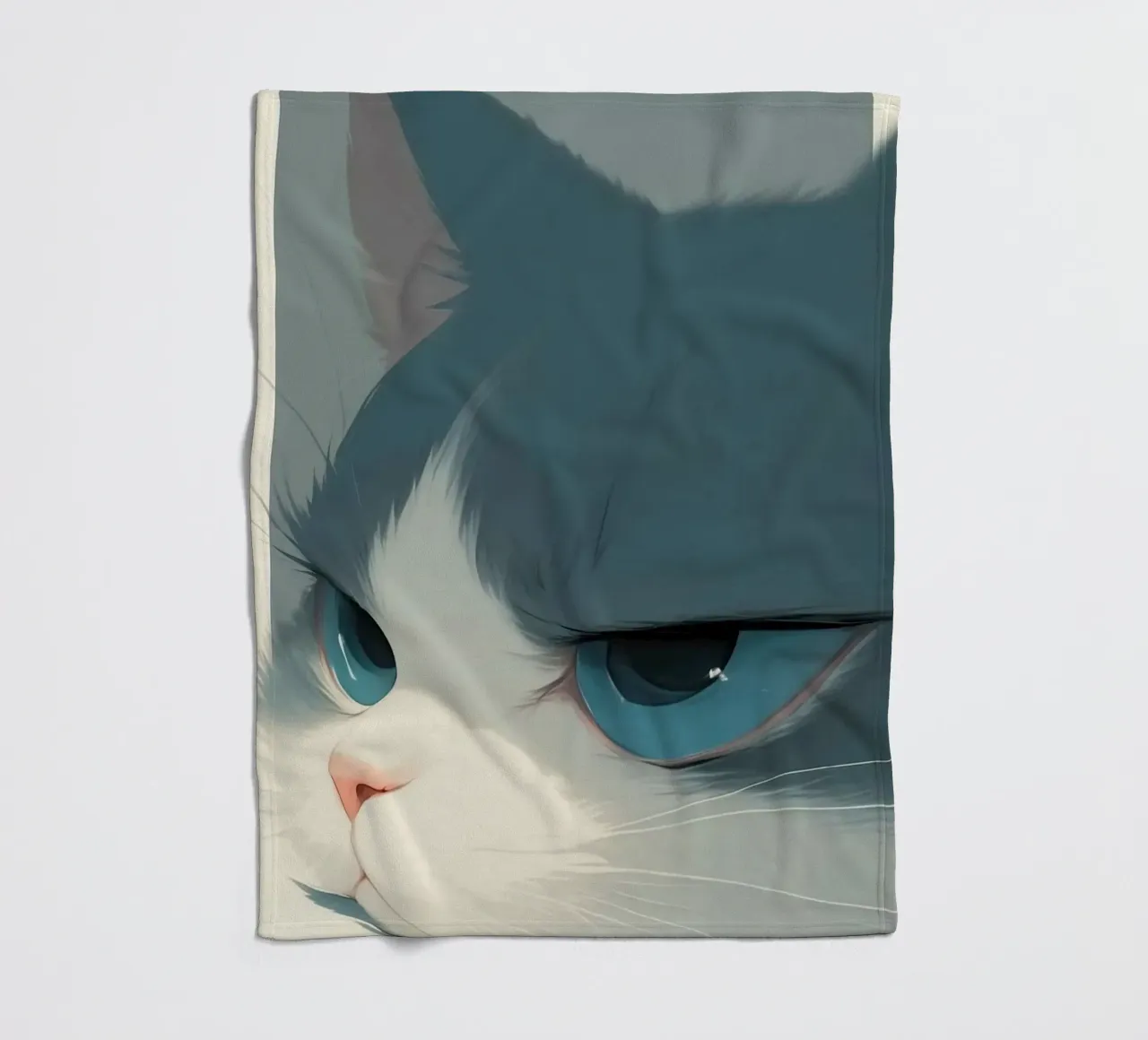 Lazy cat coperta in pile da mip of map