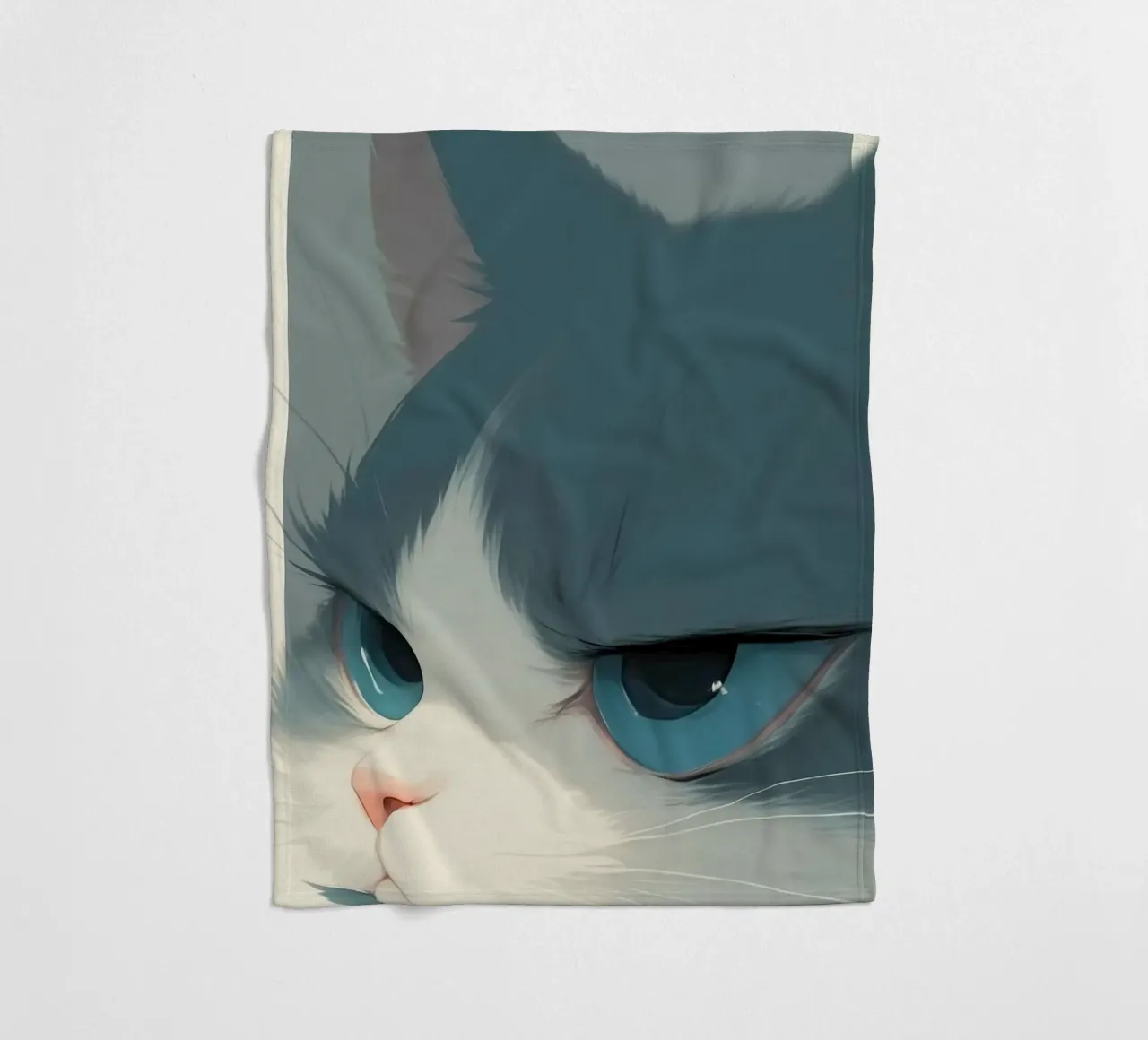Lazy cat coperta in pile da mip of map