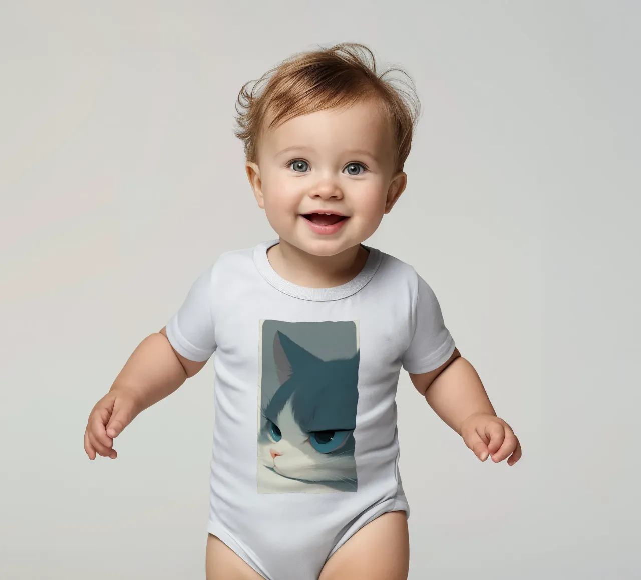 Lazy cat body neonato maniche corte da mip of map