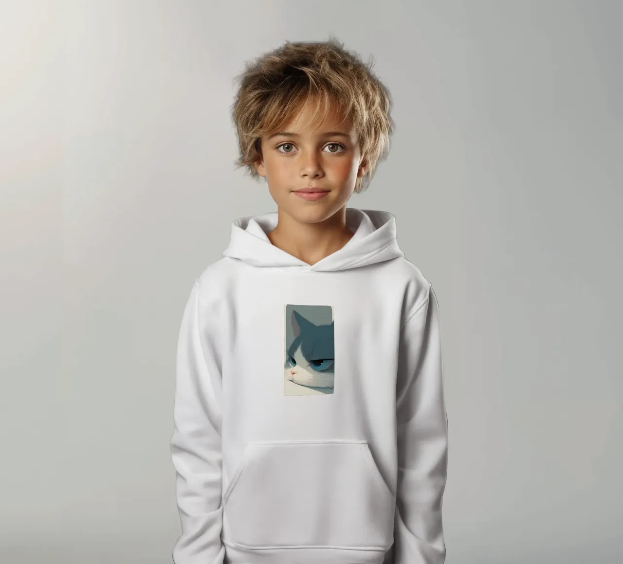 Lazy cat felpa bambino con cappuccio da mip of map