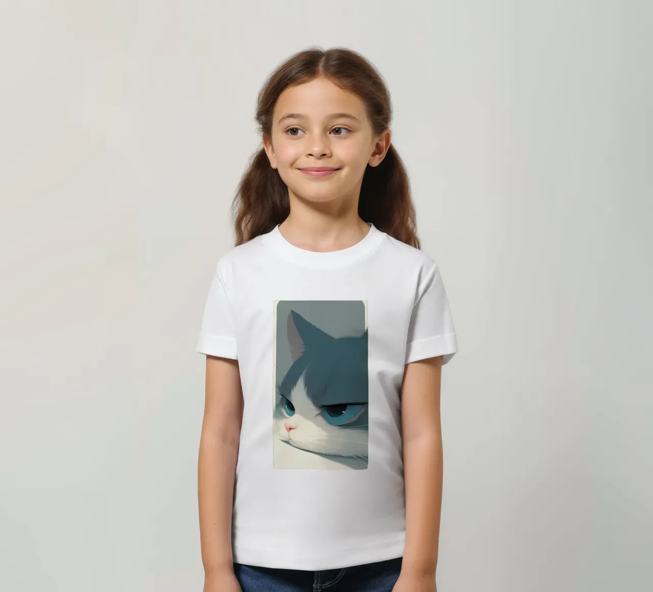 Lazy cat t-shirt bambini da mip of map