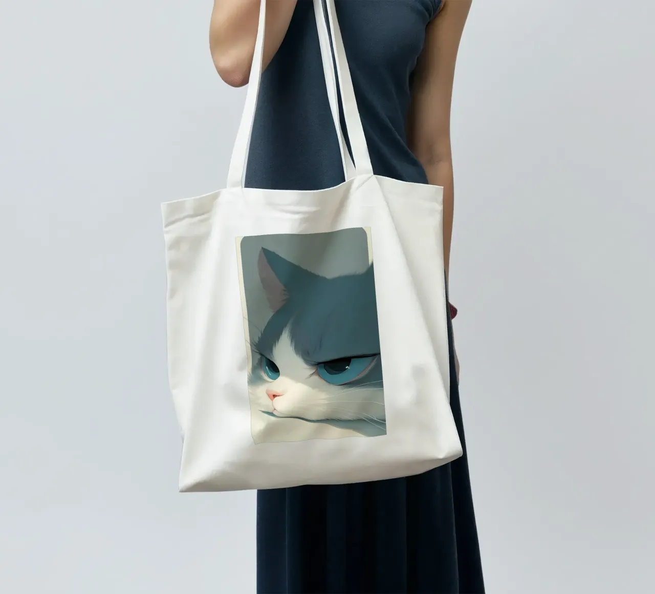 Lazy cat borsa in juta da mip of map