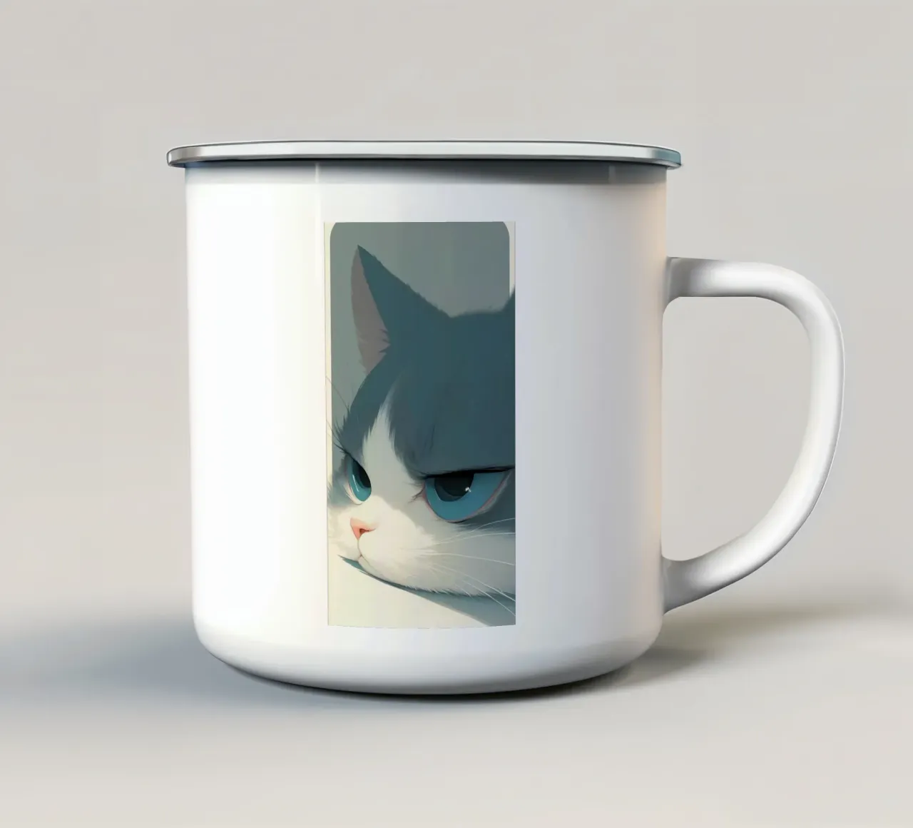 Lazy cat tazza in smalto da mip of map