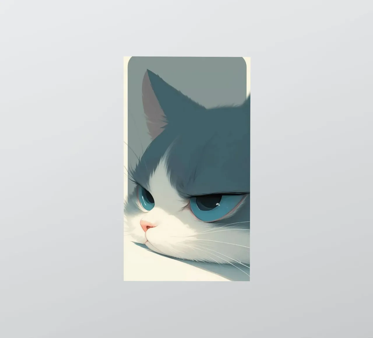 Lazy cat adesivo da mip of map