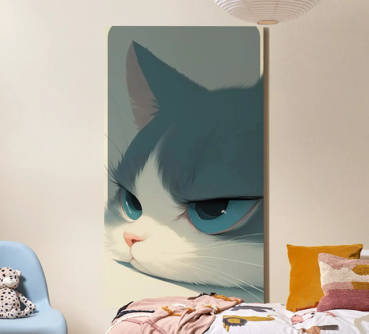 Lazy cat tela con Cornice a cassetta da mip of map