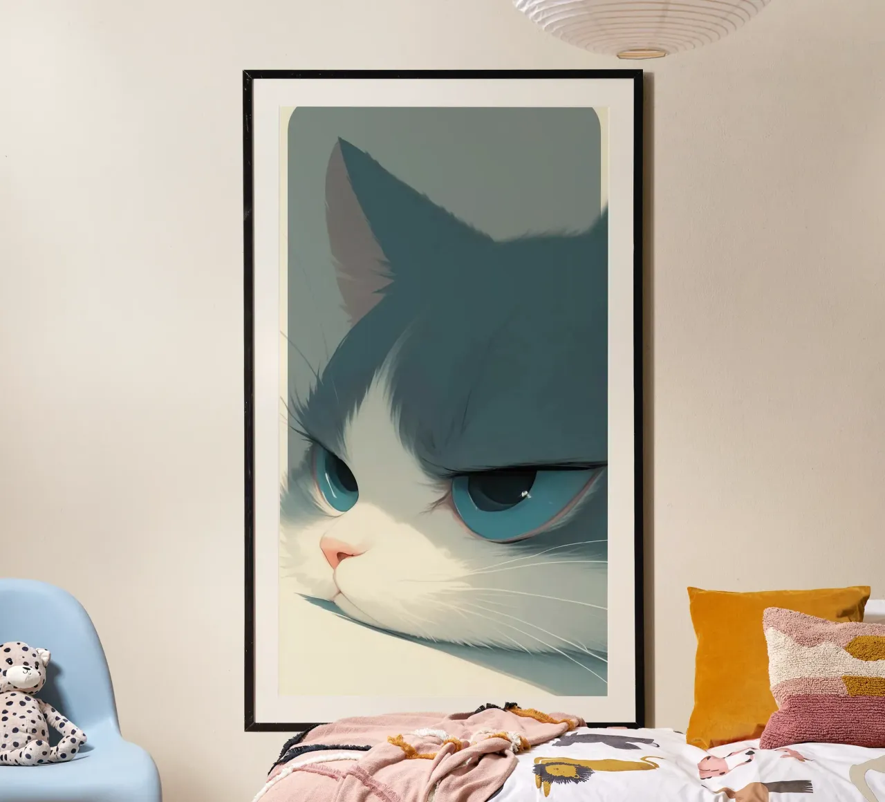 Lazy cat poster de mip of map