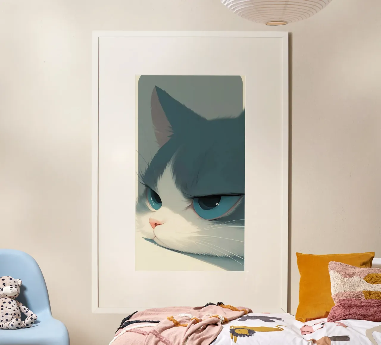 Lazy cat poster de mip of map