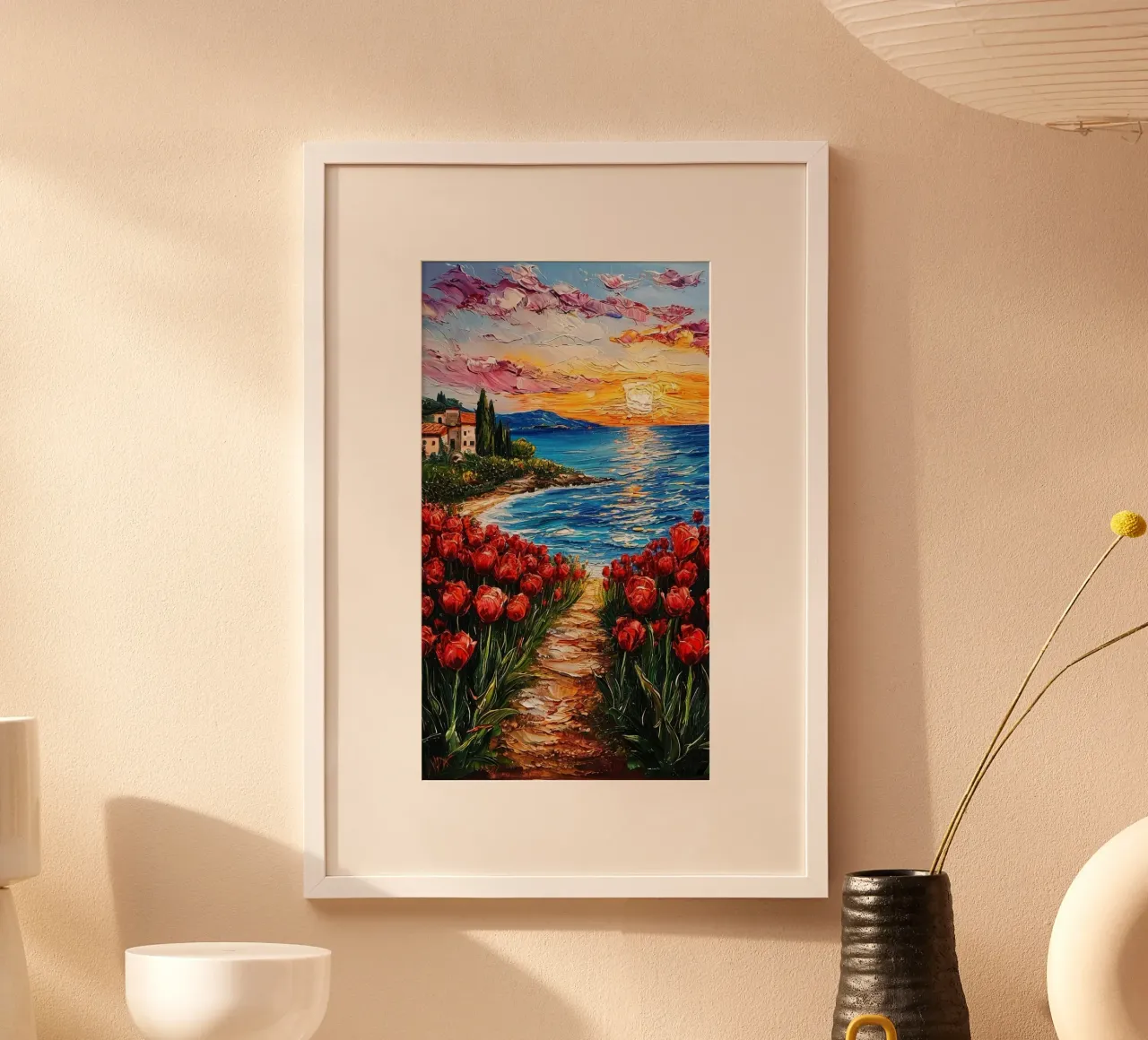 Tulips by the Sea poster da mip of map