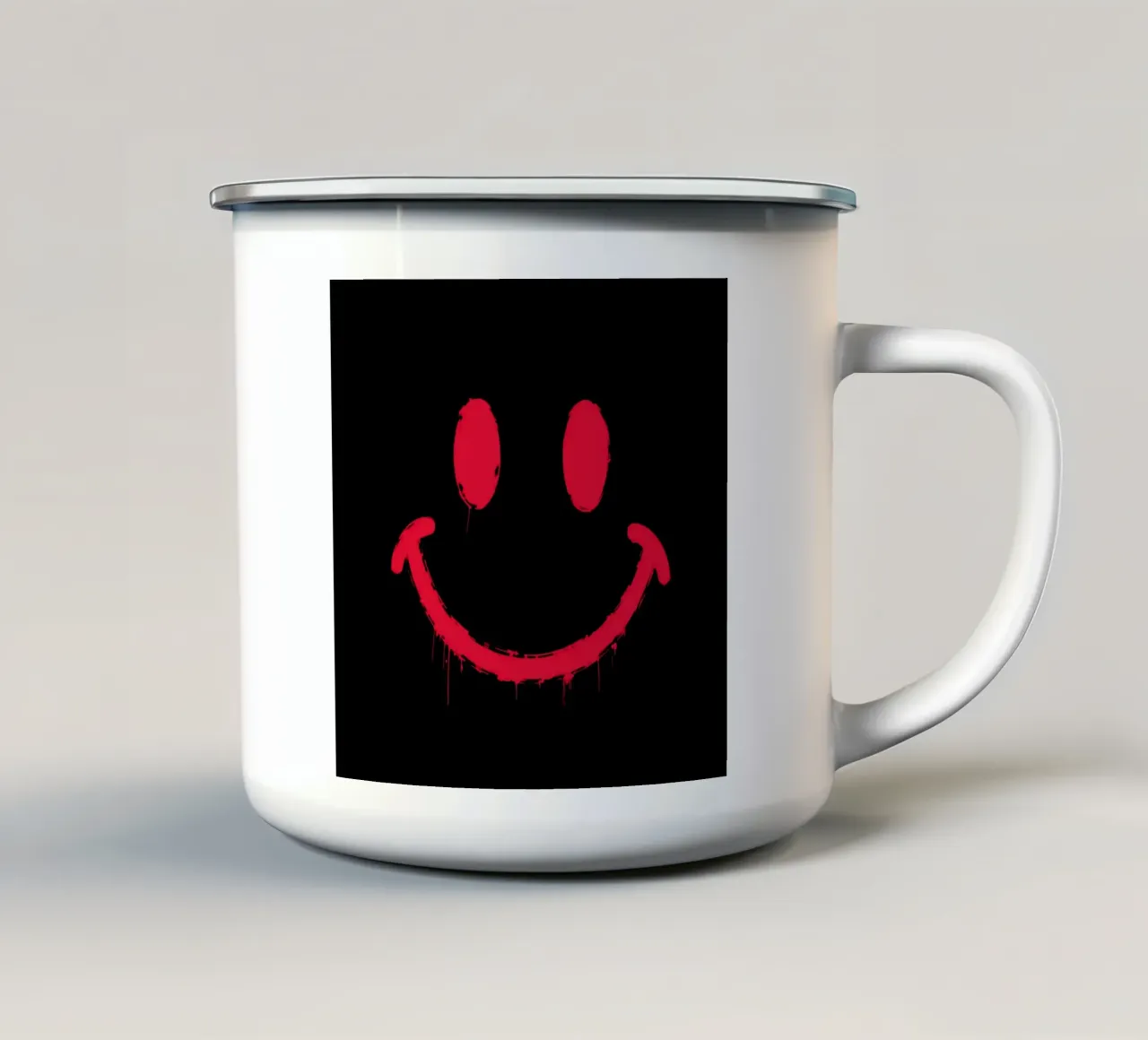 Emoji_StilB_rot3 tazza in smalto da AI-Portraits by LK