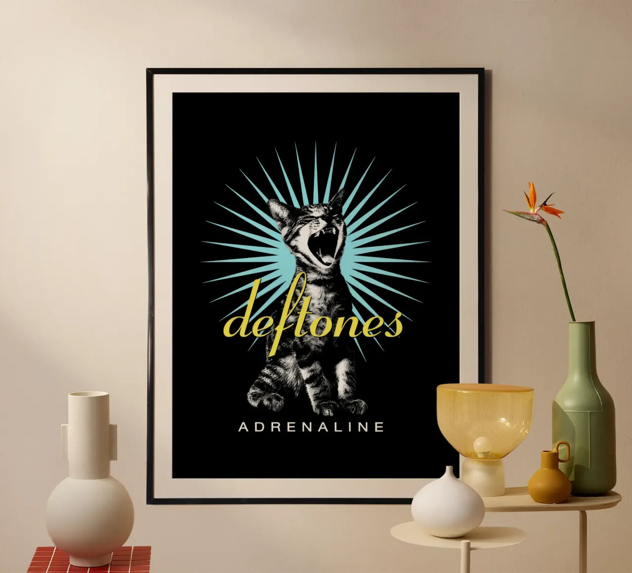 Deftones Screaming Cat Adrenaline poster da Dardenden