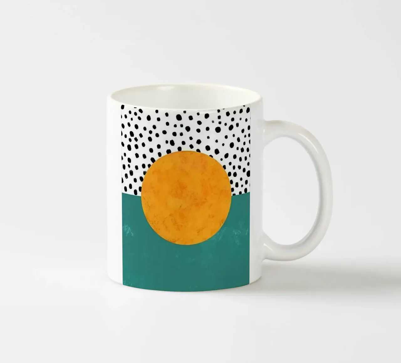 Full moon tazza in ceramica da mip of map