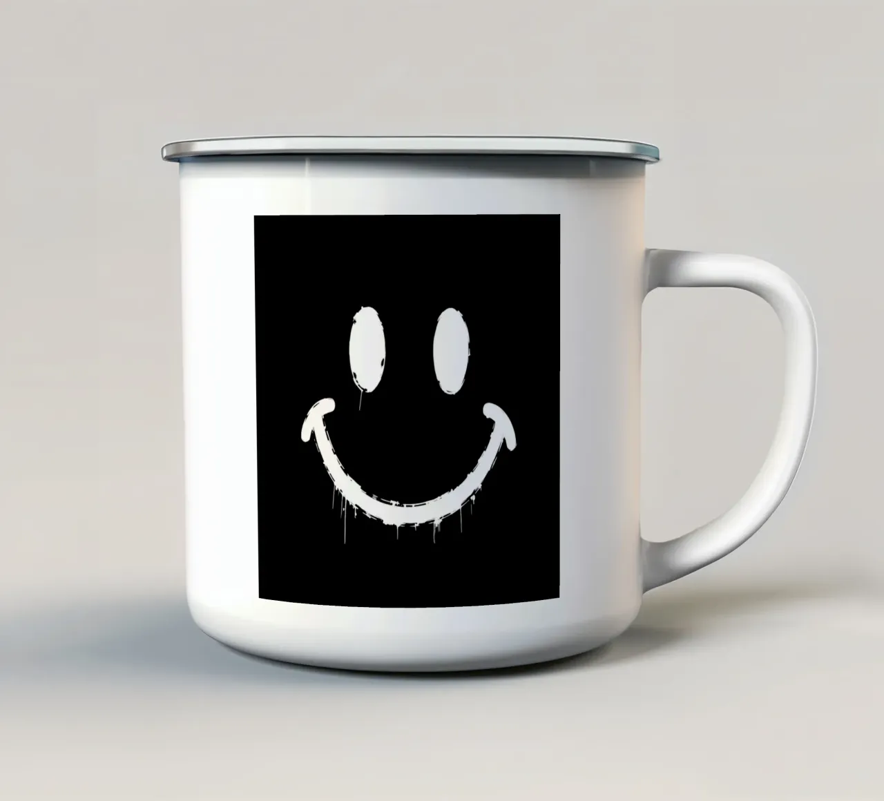 Emoji_StyleB_white3 tazza in smalto da AI-Portraits by LK