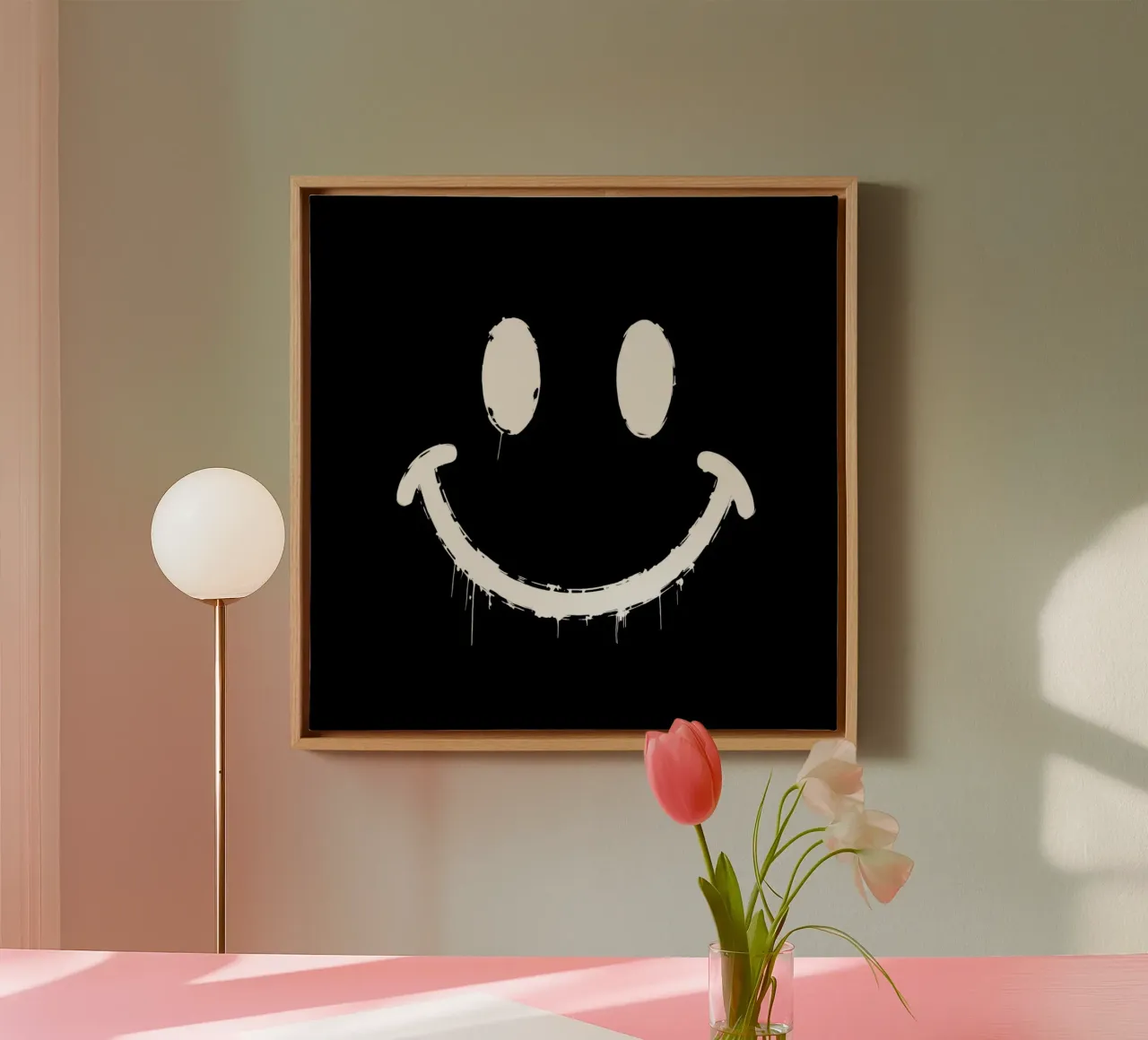 Emoji_StyleB_white3 tela con Cornice a cassetta da AI-Portraits by LK