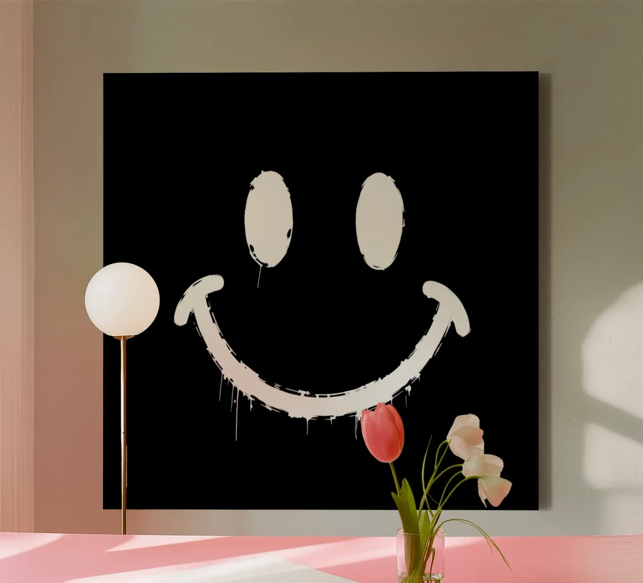 Emoji_StyleB_white3 tela con Cornice a cassetta da AI-Portraits by LK