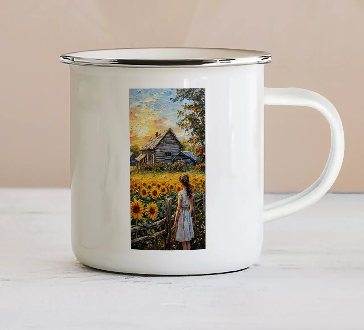 Sunflower Garden tazza in smalto da mip of map