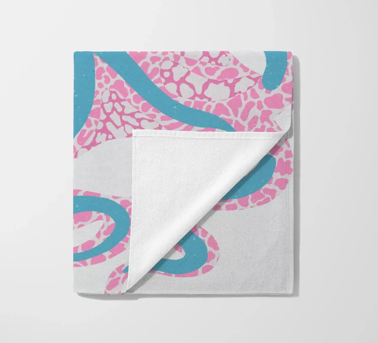 Polpo sotto il mare - Rosa Blu telo mare da Asha Designs