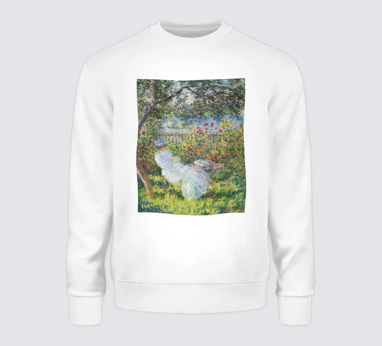 Claude Monet - Alice Hoschedé in giardino felpa da Venus Art