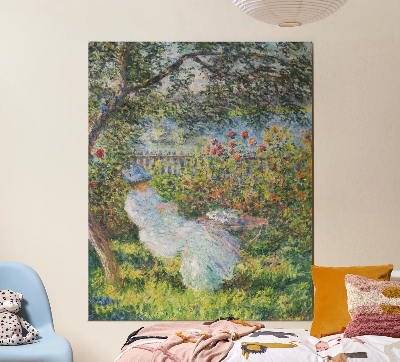 Claude Monet - Alice Hoschedé in giardino poster da Venus Art