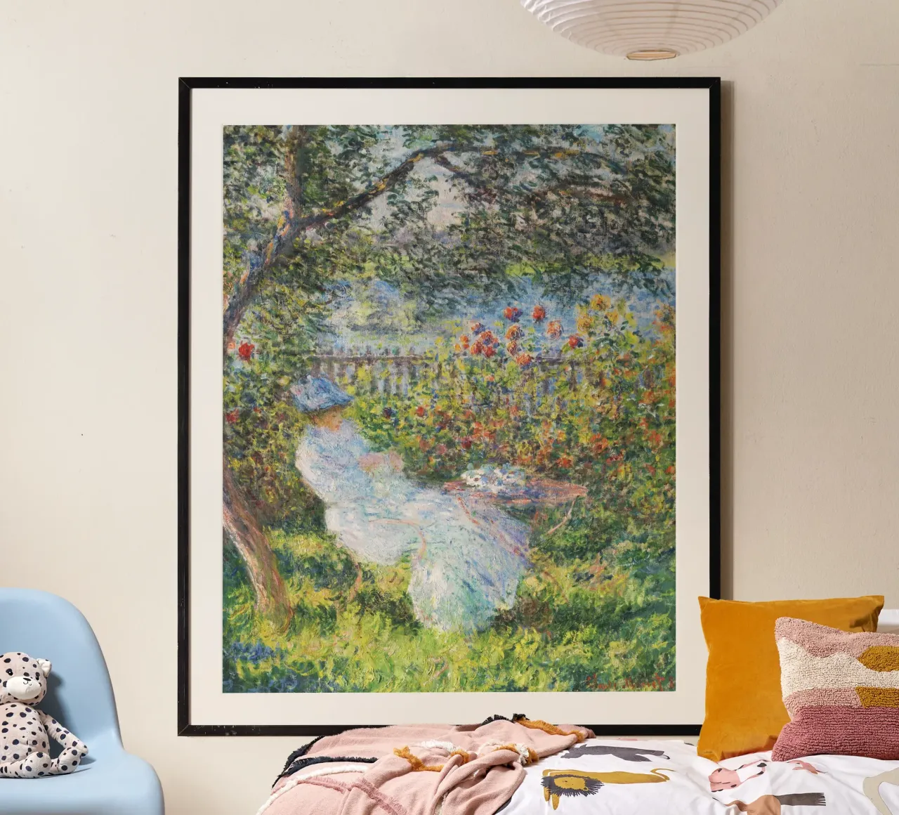 Claude Monet - Alice Hoschedé in giardino poster da Venus Art