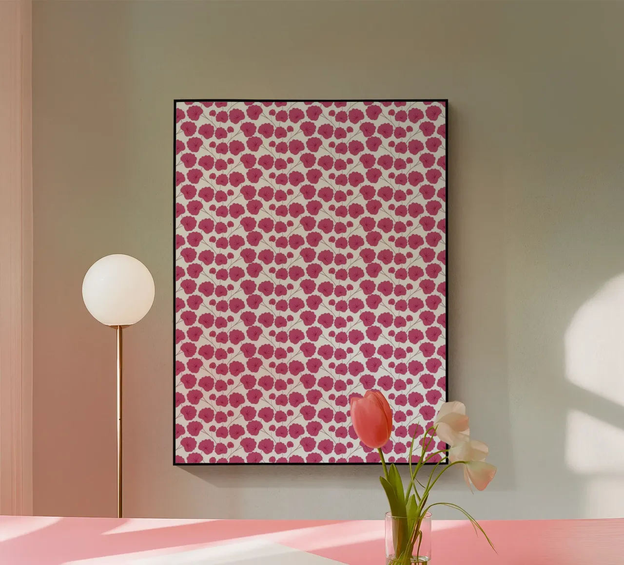 Cherry Blossom Pattern #1 acrylic glass by kathrinmay